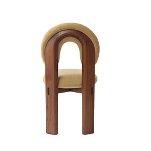 เก้าอี้ทานอาหารพนักพิงโค้ง ดีไซน์ยุโรปทันสมัย หุ้มผ้าหรูหรา สำหรับโรงแรมและร้านอาหาร - Product Image 3