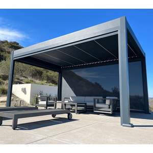 Pérgola de aluminio moderna, impermeable, motorizada y económica para techos de coches, muebles de patio, hecha a medida para exteriores, en venta para EE. UU. y Europa. - Product Image 6
