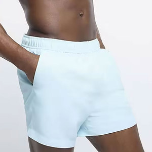 กางเกงขาสั้นผ้าโพลีเอสเตอร์สำหรับผู้ชายกางเกงขาสั้นผ้าโพลีเอสเตอร์แบบลำลองผ้ายืดแบบปรับแต่งได้กางเกงขาสั้นผ้า100% ผ้าโพลีเอสเตอร์แบบถัก - Product Image 4