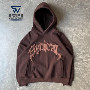 3D สำหรับเสื้อฮู้ดแบบสวมหัวเสื้อมีฮู้ดแบบพรีเมียมผ้าฟลีซผ้าฝ้าย100% นุ่มโอเวอร์ไซส์เสื้อกันหนาวมีฮู้ดสำหรับผู้ชายฤดูหนาว - Product Image 6