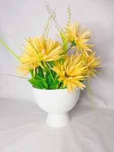 Lujoso elegante hermoso diseño costero de hierro florero redondo Base blanco recubierto de polvo Mesa hogar Hotel Decoración - Product Image 2