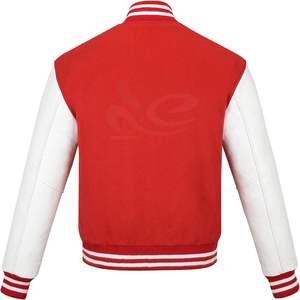 แจ็กเก็ตสไตล์มหาวิทยาลัยหนังวัวขนแกะสำหรับผู้ชายสไตล์วินเทจแจ็กเก็ตเลตเทอร์แมนสำหรับฤดูหนาว - Product Image 3