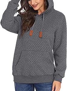 Women's Oversize Baggy Fleece Cotton Sweatshirt <b>Cool</b> Drop Shoulder Pocket Insert Hooded for Winter Sports Workout Gym - Product Image 3