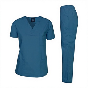 OEM Model Polyester <b>Nursing</b> <b>Scrubs</b> Uniform Sets Woven Worsted Fabric Hospital Use Medical <b>Scrub</b> Summer Unisex Silk Screen - Product Image 1