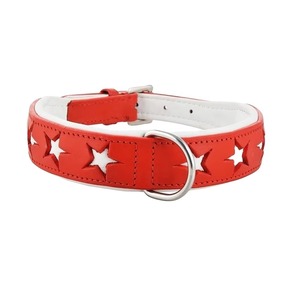 ปลอกคอสุนัขหนังวัวแบบ100% สไตล์อเมริกันคอเสื้อนุ่มทนทานพิมพ์ลายดาวดีไซน์แบบโมเดิร์น - Product Image 1