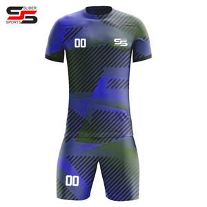 Uniformes de fútbol de sublimación de alta calidad Banco Entrenamiento de fútbol juvenil Diseños personalizados Camiseta de fútbol para hombres - Product Image 3