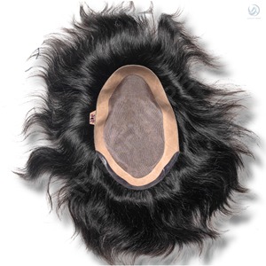 Perruques de cheveux indiens Remy Apollo Premium pour hommes avec bordure en monofilament PU Technique Toupee Hair Patch - Product Image 2