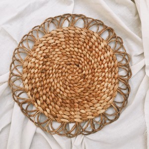 Water hyacinth plate chargers producer supply <b>cheap</b> price charger plates weaving table serving mat - Product Image 2