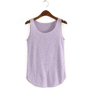 Camiseta sin mangas Lisa para gimnasio para mujer, camiseta sin mangas personalizada de Color sólido para gimnasio, camiseta sin mangas transpirable de secado rápido para mujer, camiseta sin mangas de talla grande - Product Image 3