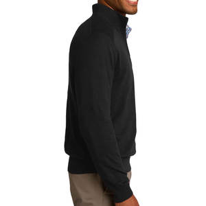 Pull à col en V à manches longues pour homme, gris chiné, coupe classique, confortable, en molleton imprimé, polyester/coton, écologique - Product Image 6