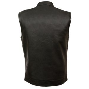 เสื้อกั๊กหนังสำหรับนักขี่มอเตอร์ไซค์ HMB-5080C สีดำ เสื้อกั๊กแฟชั่นขายส่ง กันลม ระบายอากาศได้ดี สไตล์วินเทจสำหรับฤดูร้อน - Product Image 2