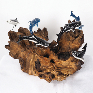 Đồ Trang Trí Nội Thất Gỗ Lũa Với Cá Mập Cá Voi, Gốc Gỗ Lũa Bể Cá Trang Trí Bằng Gỗ - Product Image 1