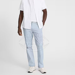 Pantalones Chinos Casuales de Lona No Tejida para Hombre, Cierre de Botones, Corte Ajustado, Resistentes al Viento, Ligeros y Elegantes para Viajes y Ropa Urbana - Product Image 3