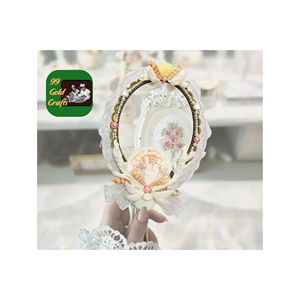 MIROIR EN COQUILLAGE FAIT MAIN DE STYLE CÔTIER MIROIR MURAL ROND DÉCORATIF DU VIETNAM AVEC TEXTURE DE COQUILLE BRILLANTE POUR LA DÉCORATION À LA MAISON - Product Image 4