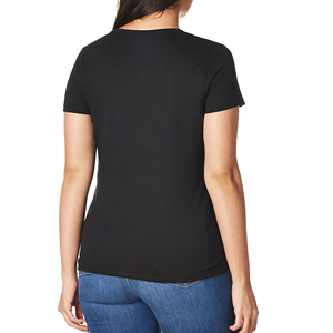 T-shirts en polyester pour femmes en vrac, personnalisables, à séchage rapide, tissu doux, mélange de polyester pour femmes, t-shirt uni en gros - Product Image 3