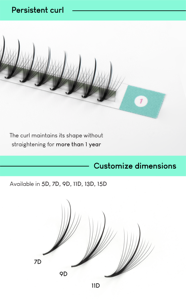 Wispie lash tray 6mm 7mm 10mm 11mm 12mm wet lash premade <b>fans</b> spiky natural false eyelashes wholesale - Product Image 4