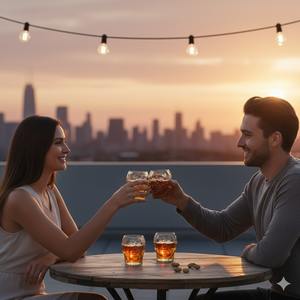 Ensemble de six bouteilles à liqueur en verre réutilisables écologiques, étanches et vintage, pour cocktails, jus, utilisation sur le bureau, style Old Monk - Product Image 5