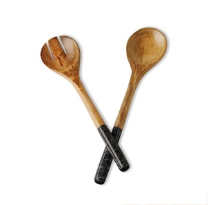Serveurs à salade ou pinces à salade Ustensiles en bois Serveurs Ensemble de 2 Serveurs à salade en bois SET DE 2 KETCHENWAR UNIQUE FAIT À LA MAIN - Product Image 1