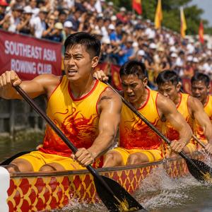 Débardeur d'entraînement personnalisé pour équipe de club, avec impression par sublimation intégrale, col bateau, pour le Festival des Bateaux-Dragons et les événements nautiques - Product Image 1