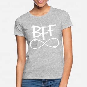 T-shirt décontracté de haute qualité pour femmes, 100% coton peigné, OEM, usine du Bangladesh, 160 g/m², manches courtes, col rond - Product Image 4