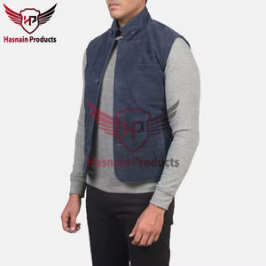 Gilet en cuir pour hommes de qualité supérieure en gros-Dernier matériau de conception-Impression de logo personnalisé-Cuir pour hommes de qualité supérieure - Product Image 2
