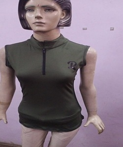 Équitation femmes à manches courtes t-shirts Polo vêtements d'entraînement équestre saisons Style solide personnalisé Compression hauts de sport - Product Image 3