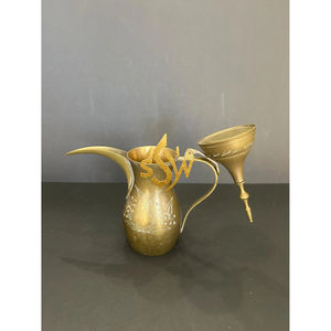 กระถางโลหะอัลลาห์ทำมือดีไซน์ใหม่สำหรับตกแต่งบนโต๊ะทองเหลืองหม้อชาและกาแฟอาหรับ - Product Image 4