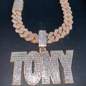 Gran oferta, exquisito colgante con inicial de diamante, estilo clásico, nombre personalizado, oro, certificado IGI, colgantes especiales de moda, dijes - Product Image 4