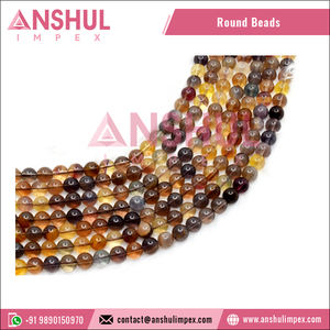 Nuevo Diseño de Alta Gama, Logotipo Personalizado Disponible, Cuentas Redondas de Fluorita de Miel AAA de 8 mm para Pulseras, Modelo RB-HFL-AAA-8 de Anshul Impex - Product Image 3