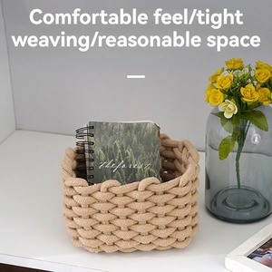 Petit panier en macramé pour les essentiels de table, utilisation quotidienne, rangement décoratif pour la maison, le bureau et la cuisine, vente en gros en provenance d'Inde - Product Image 3