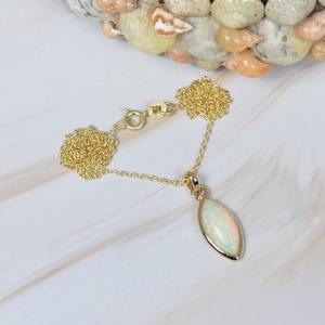 ยอดนิยมอีธิโอเปียโอปอล 925 เงินสเตอร์ลิงอัญมณีโซ่จี้เดือนตุลาคม Birthstone หินธรรมชาติของขวัญวันเกิด - Product Image 2