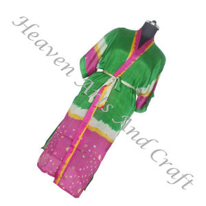 KL009 Beachwear Vintage Sari Kimono <b>Long</b>- Manufacturer of Beachwear Vintage Sari Kimono <b>Long</b> <b>Cardigan</b> Vintage Sari Kimono <b>Long</b> - Product Image 5
