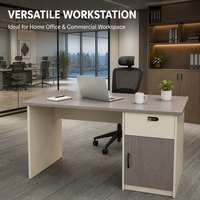Bureau de direction moderne en bois de 1200 mm avec tiroir verrouillable, table d'ordinateur pour poste de travail commercial