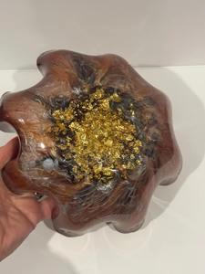 Tazón de Resina Hecho a Mano de Primera Calidad, Diseño Artístico con Patrón de Modelo, Superficie Lisa para Servir Alimentos, Decoración de Interiores de Sala de Estar - Product Image 6