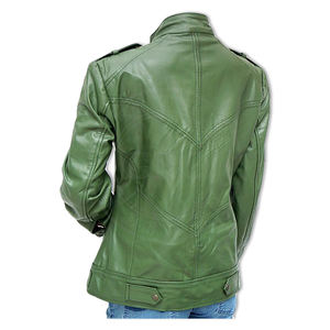 แจ็คเก็ตหนังแฟชั่นผู้หญิงหนังแกะดูดี - Product Image 5