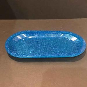 ถาดเรซิ่นตกแต่งหลากสี ถาดจัดระเบียบเครื่องสำอาง ของตกแต่งบ้าน ถาดเรซิ่นทรงรี ถาดวางของบนโต๊ะเครื่องแป้ง คุณภาพสูง - Product Image 4