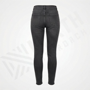 Mejor Precio al por Mayor, Pantalones Cargo de Mezclilla Casuales para Mujer, Elegantes, Totalmente Transpirables, Corte Regular, Elásticos, Rectos, Diseño con Cordones, OEM - Product Image 2