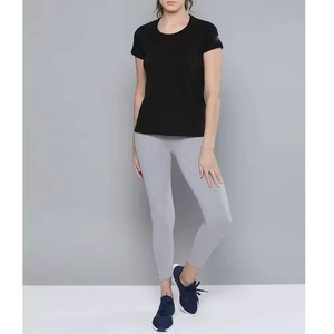 Camiseta Deportiva Corta Personalizada para Mujer 2026, de Spandex y Poliéster, Talla Grande, Sexy, Ajuste Regular, Secado Rápido, para Entrenamiento de Verano - Product Image 3