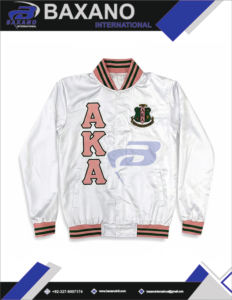 Alfa |   Kapa |   Chaqueta Bomber Varsity de Invierno con Estampado Digital de la Hermandad Alpha, Ropa Griega de Alta Calidad para Mujeres de la Hermandad AKA - Product Image 4