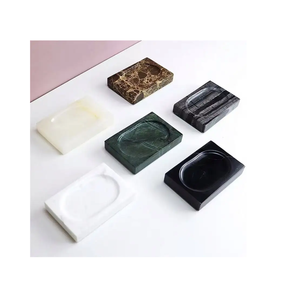 Stonekocc Creative Wave Porte-savon jetable écologique en travertin festonné de marbre Boîte à savon à vaisselle Lavabo de rangement - Product Image 6