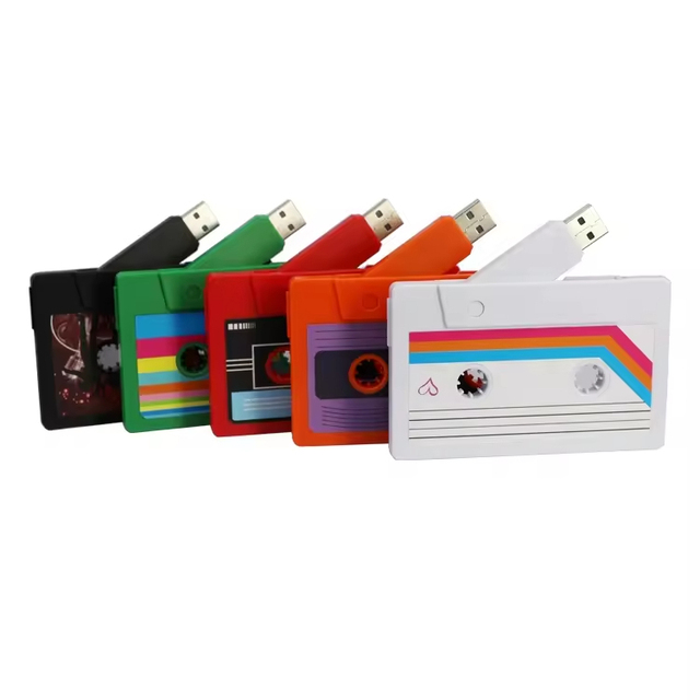 Creative Cassette Tape USB Flash Drive | Custom Promotional Thumb Drive for Weddings & Events