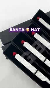 Pestañas de Acero Inoxidable Profesionales con Recubrimiento en Polvo Blanco de 90 Grados, Punta Plateada Larga de 45 Grados, Corte Santa Hat - Product Image 4