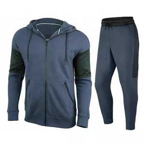Chándal deportivo de algodón con cremallera para hombre, chándal con estampado de vellón, chaqueta y pantalones, 2022 - Product Image 1