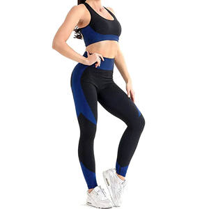 Seamless XXL Plus Size Fitness Yoga Leggings and Comfortable <b>Bra</b> Set for Women Digital Print OEM Service Available - Product Image 3