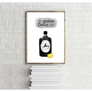 Impresión artística minimalista de bodegón: Todo lo que es bueno es lo que es seco - Product Image 5
