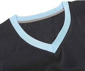 T-shirt à col côtelé unisexe en jersey de football américain personnalisé avec manches courtes et uniforme d'équipe sportive à coupe ample - Product Image 5