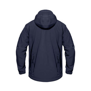 Veste d'hiver Softshell personnalisée pour hommes, coupe-vent, imperméable, doublure en polaire, vêtements de travail zippés avec lettre. - Product Image 6