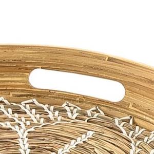 Meilleure nouvelle collection de plateaux à bougies en bambou et en rotin plateaux de rangement pour le service organisateur de plateaux de cuisine de couleur personnalisée - Product Image 2