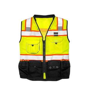 Chaleco de Seguridad Reflectante Personalizado de Fábrica, Chaqueta Reflectante 100% Poliéster, Chaleco de Seguridad Reflectante de Alta Visibilidad - Product Image 2