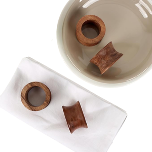 Servilleteros de madera de alta calidad hechos a mano modernos, decoración elegante para mesa de comedor para bodas, cenas, fiestas, opción económica - Product Image 4